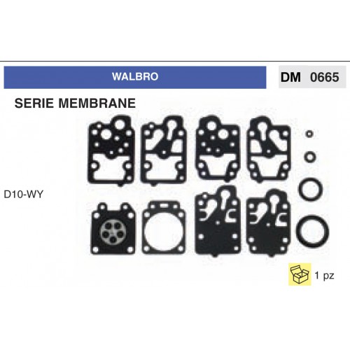 Kit Membrana Carburatore Motosega Walbro D10-WY