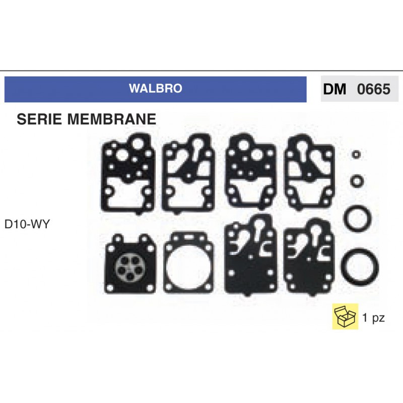 Kit Membrana Carburatore Motosega Walbro D10-WY