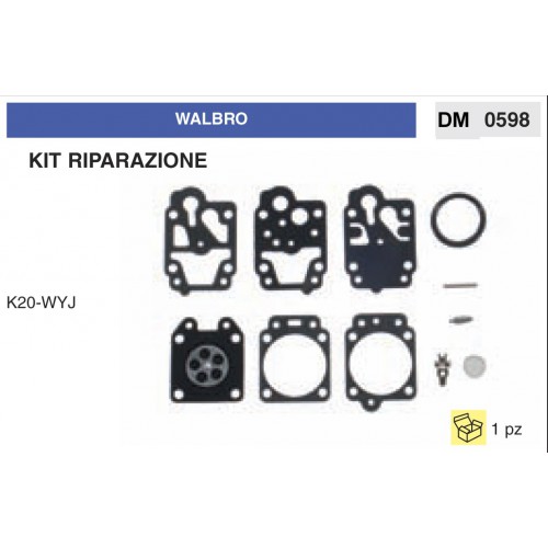 Kit Membrana Riparazione Carburatore Motosega Walbro K20-WYJ