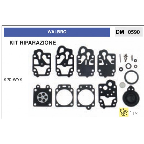 Kit Membrana Riparazione Carburatore Motosega Walbro K20-WYK
