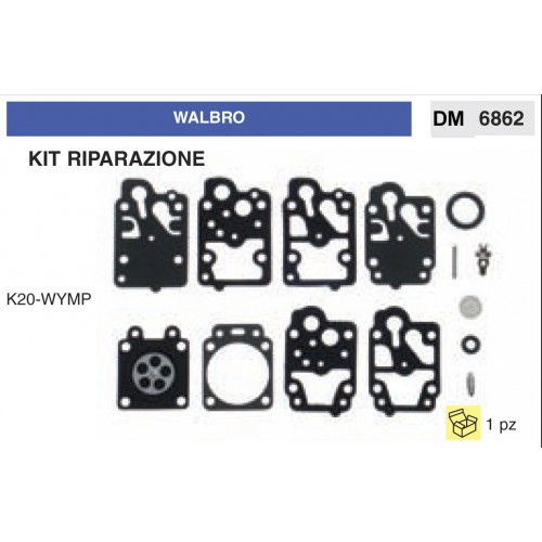 Kit Membrana Riparazione Carburatore Motosega Walbro K20-WYMP