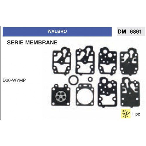 Kit Membrana Carburatore Motosega Walbro D20-WYMP