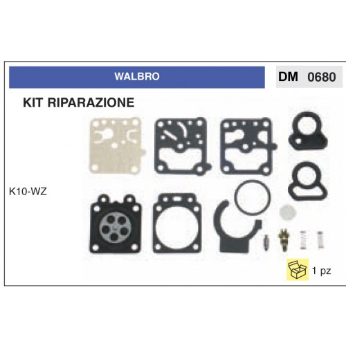 Kit Membrana Riparazione Carburatore Motosega Walbro K10-WZ