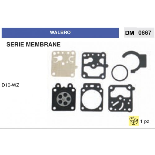 Kit Membrana Carburatore Motosega Walbro D10-WZ