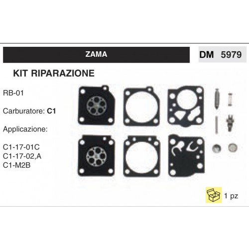 Kit Membrana Riparazione Carburatore Motosega Zama C1 RB-01