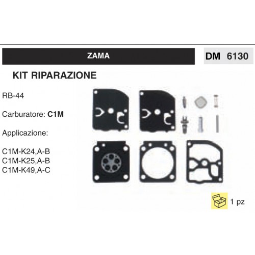 Kit Membrana Riparazione Carburatore Motosega Zama C1M RB-44