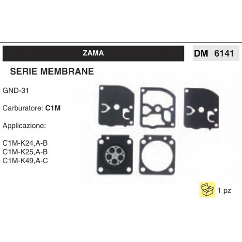 Kit Membrana Carburatore Motosega Zama C1M GND-31