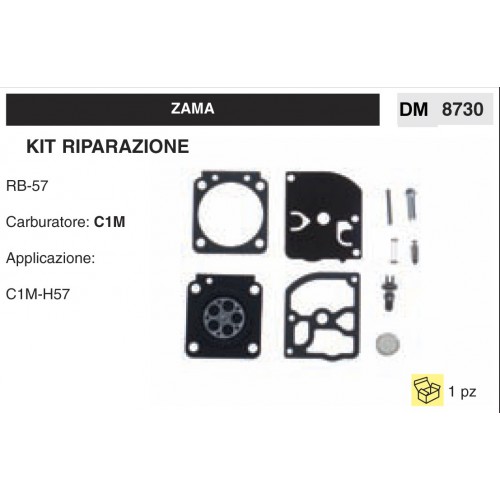 Kit Membrana Riparazione Carburatore Motosega Zama C1M RB-57