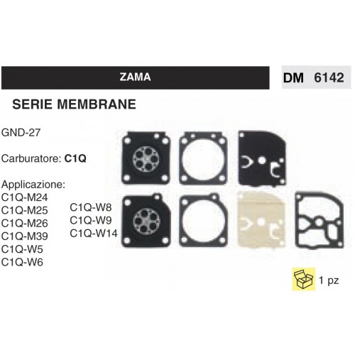 Kit Membrana Carburatore Motosega Zama C1Q GND-27