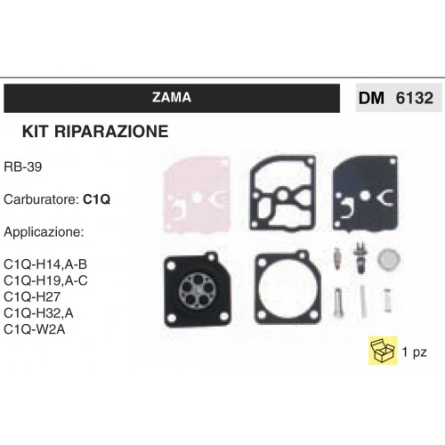 Kit Membrana Riparazione Carburatore Motosega Zama C1Q RB-39