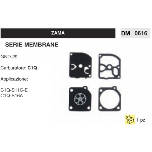 Kit Membrana Carburatore Motosega Zama C1Q GND-29
