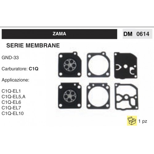 Kit Membrana Carburatore Motosega Zama C1Q GND-33