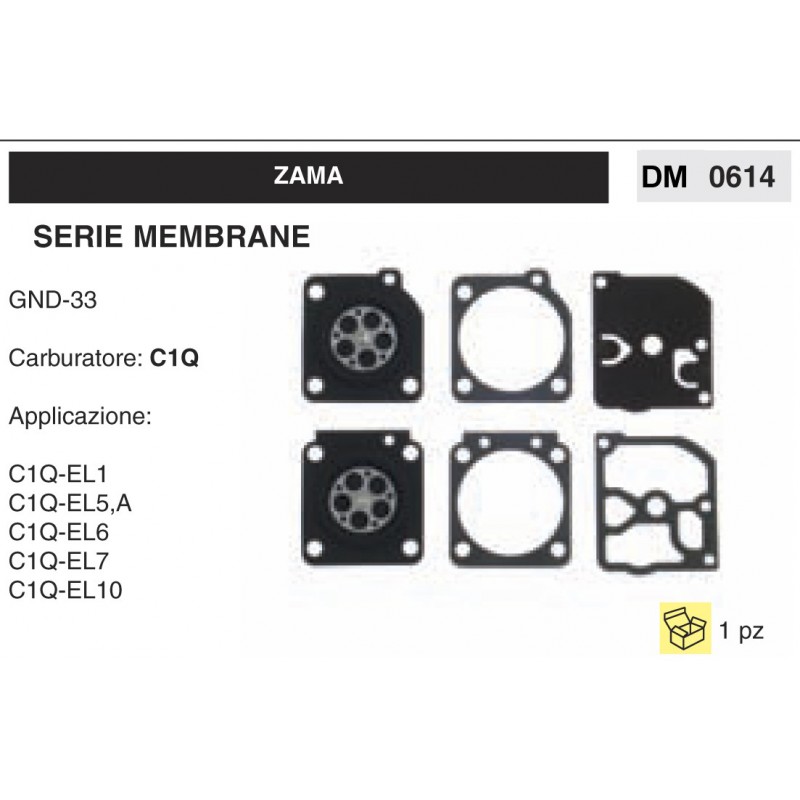 Kit Membrana Carburatore Motosega Zama C1Q GND-33