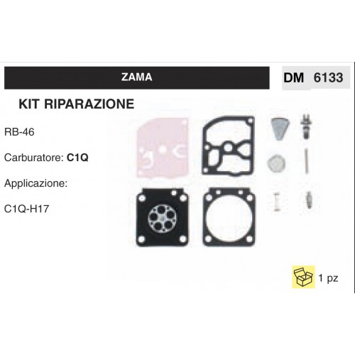 Kit Membrana Riparazione Carburatore Motosega Zama C1Q RB-46