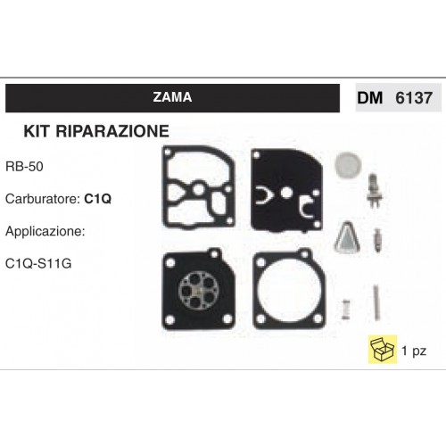 Kit Membrana Riparazione Carburatore Motosega Zama C1Q RB-50