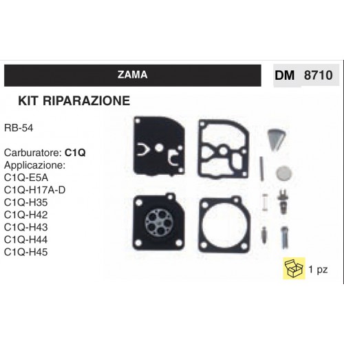 Kit Membrana Riparazione Carburatore Motosega Zama C1Q RB-54