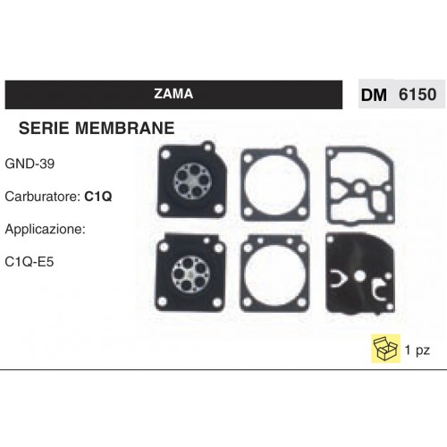 Kit Membrana Carburatore Motosega Zama C1Q GND-39