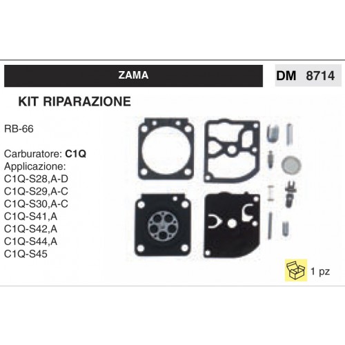 Kit Membrana Riparazione Carburatore Motosega Zama C1Q RB-66