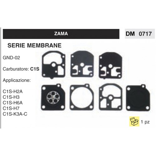 Kit Membrana Carburatore Motosega Zama C1S GND-02