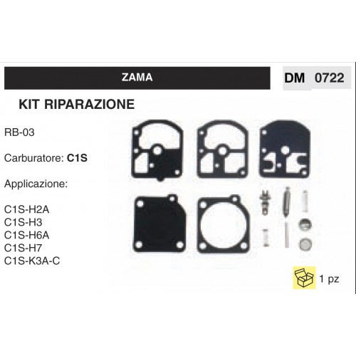 Kit Membrana Riparazione Carburatore Motosega Zama C1S RB-03