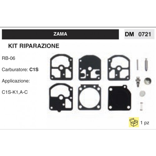 Kit Membrana Riparazione Carburatore Motosega Zama C1S RB-06
