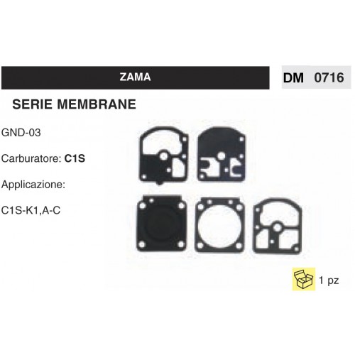 Kit Membrana Carburatore Motosega Zama C1S GND-03