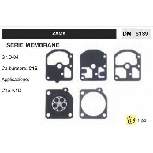 Kit Membrana Carburatore Motosega Zama C1S GND-04