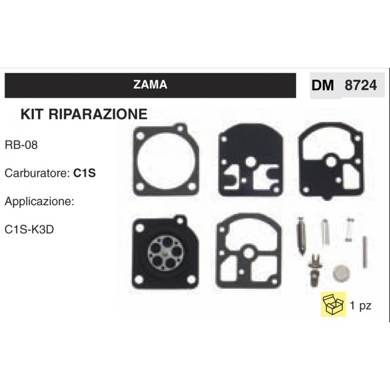 Kit Membrana Riparazione Carburatore Motosega Zama C1S RB-08