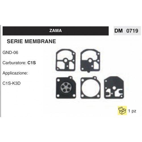Kit Membrana Carburatore Motosega Zama C1S GND-06
