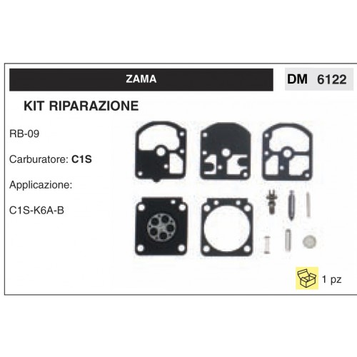 Kit Membrana Riparazione Carburatore Motosega Zama C1S RB-09