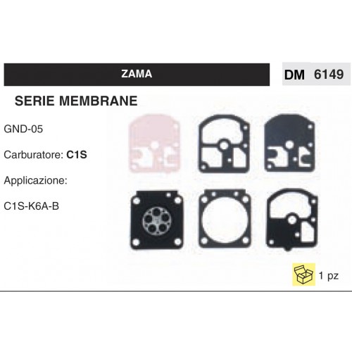 Kit Membrana Carburatore Motosega Zama C1S GND-05
