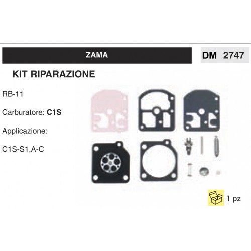 Kit Membrana Riparazione Carburatore Motosega Zama C1S RB-11