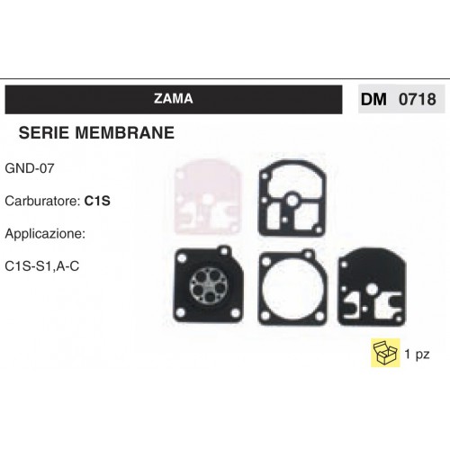 Kit Membrana Carburatore Motosega Zama C1S GND-07