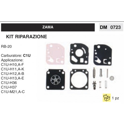 Kit Membrana Riparazione Carburatore Motosega Zama C1U RB-20