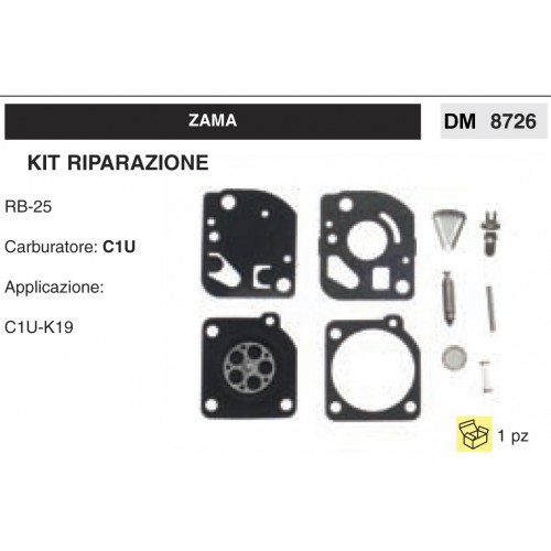 Kit Membrana Riparazione Carburatore Motosega Zama C1U RB-25