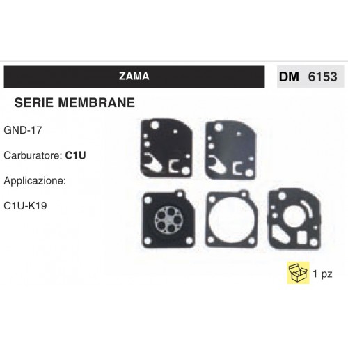 Kit Membrana Carburatore Motosega Zama C1U GND-17