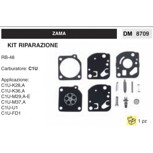 Kit Membrana Riparazione Carburatore Motosega Zama C1U RB-48