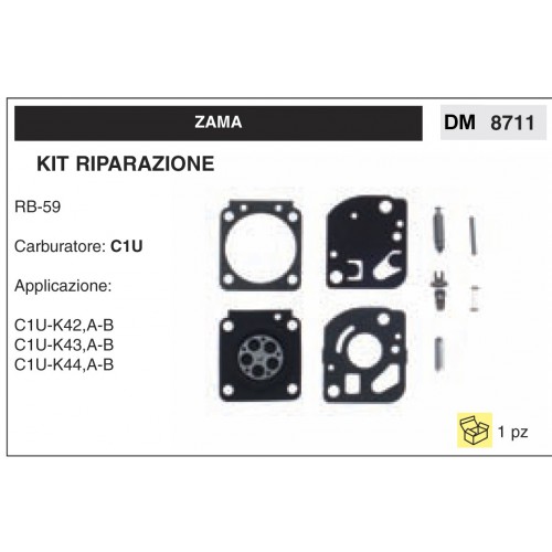 Kit Membrana Riparazione Carburatore Motosega Zama C1U RB-59