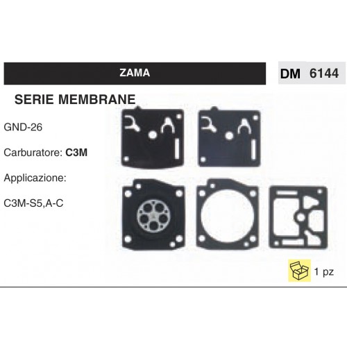 Kit Membrana Carburatore Motosega Zama C3M GND-26
