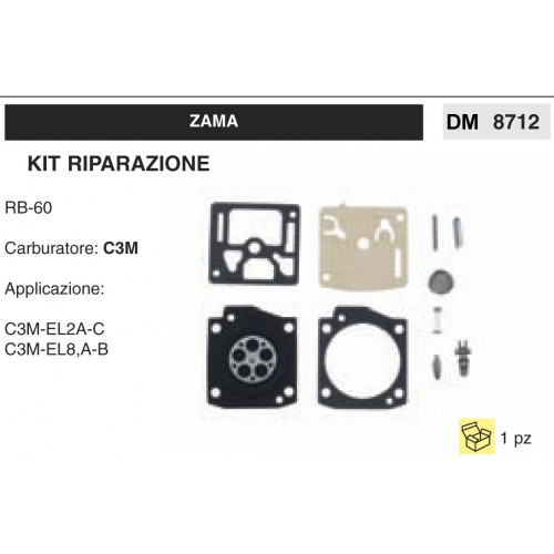 Kit Membrana Riparazione Carburatore Motosega Zama C3M RB-60