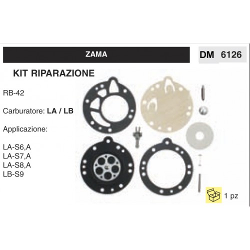 Kit Membrana Riparazione Carburatore Motosega Zama LA / LB RB-42