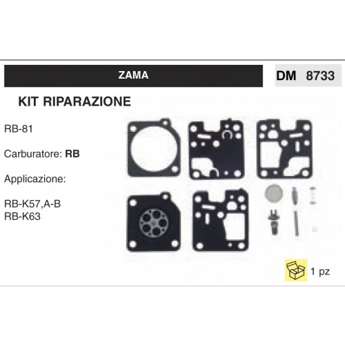 Kit Membrana Riparazione Carburatore Motosega Zama RB RB-81