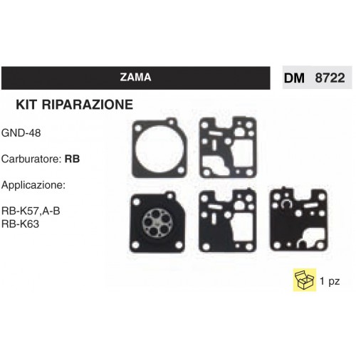 Kit Membrana Carburatore Motosega Zama RB GND-48
