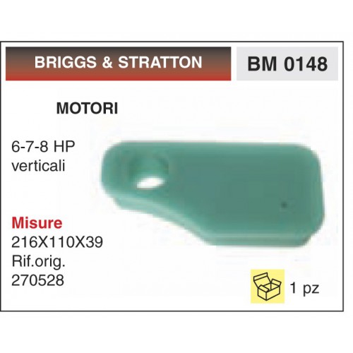 Filtro Aria Motori BRIGGS &amp; STRATTON 6-7-8 HP verticali