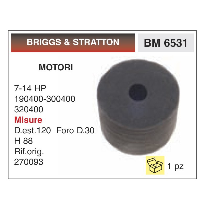 Filtro Aria Motori BRIGGS & STRATTON 7-14 HP 190400-300400 320400