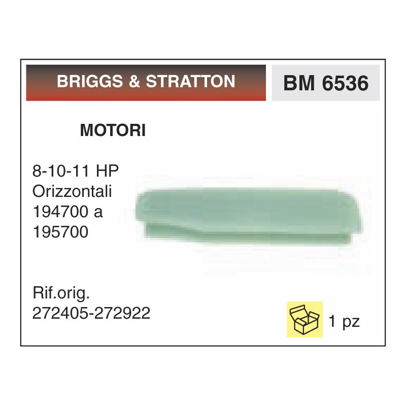 Filtro Aria Motori BRIGGS & STRATTON 8-10-11 HP Orizzontali 194700 a 195700