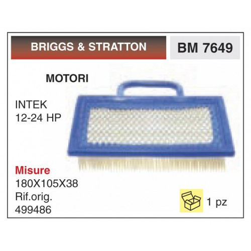 Filtro Aria Motori BRIGGS &amp; STRATTON INTEK 12-24 HP