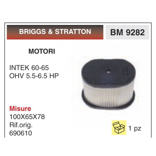 Filtro Aria Motori BRIGGS & STRATTON INTEK 60-65 OHV 5.5-6.5 HP