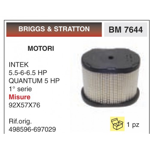 Filtro Aria Motori BRIGGS &amp; STRATTON INTEK 5.5-6-6.5 HP QUANTUM 5 HP 1_ serie