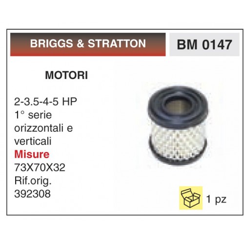 Filtro Aria Motori BRIGGS & STRATTON 2-3.5-4-5 HP 1_ serie orizzontali e vertica